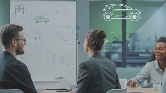 Hoshin workshop utilizing an EV case study for a fully immersive and experiential strategic planning experience.