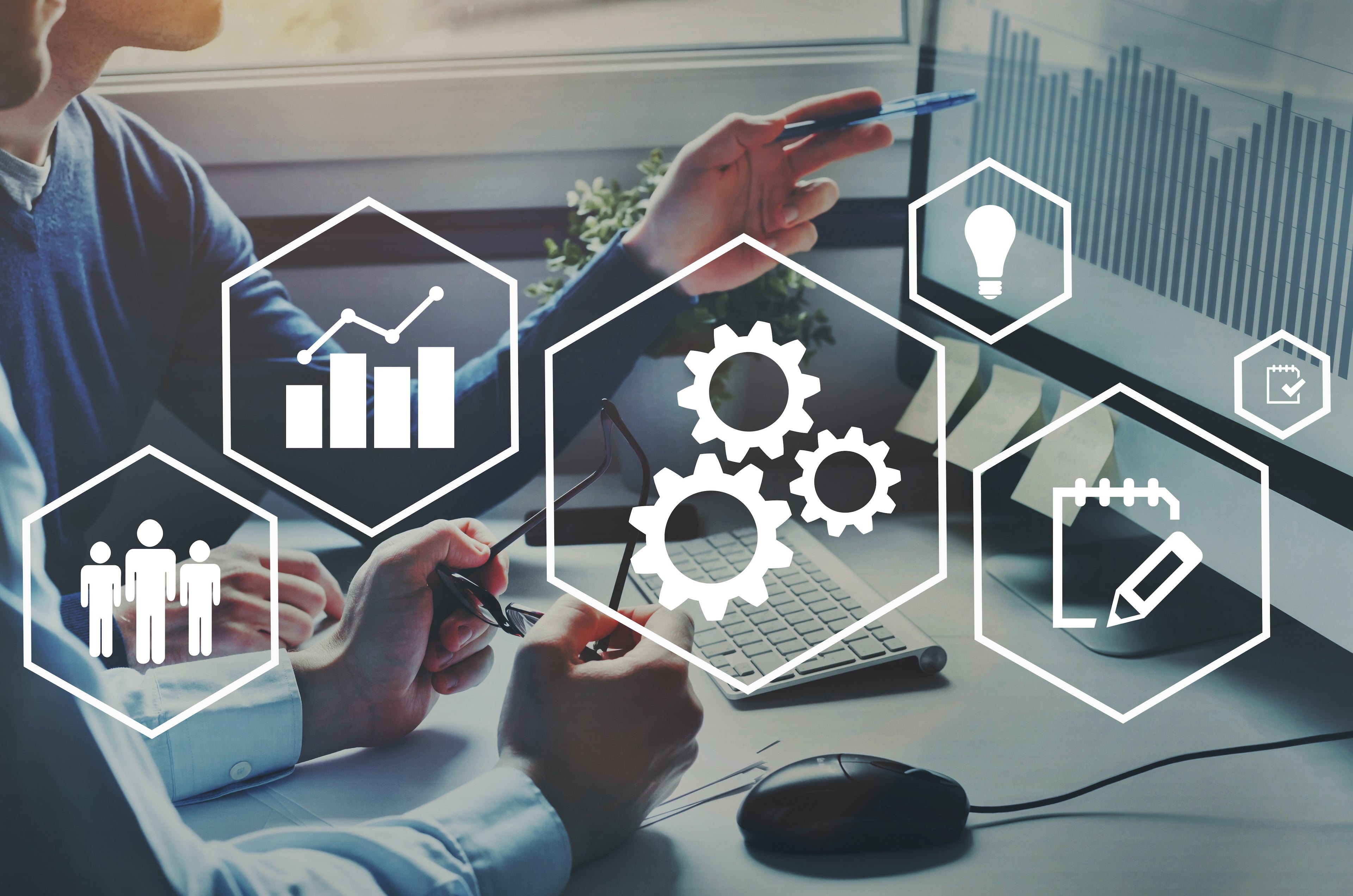Modern technology setup, symbolizing structured solutions and innovative approaches in Lean Methods programs.